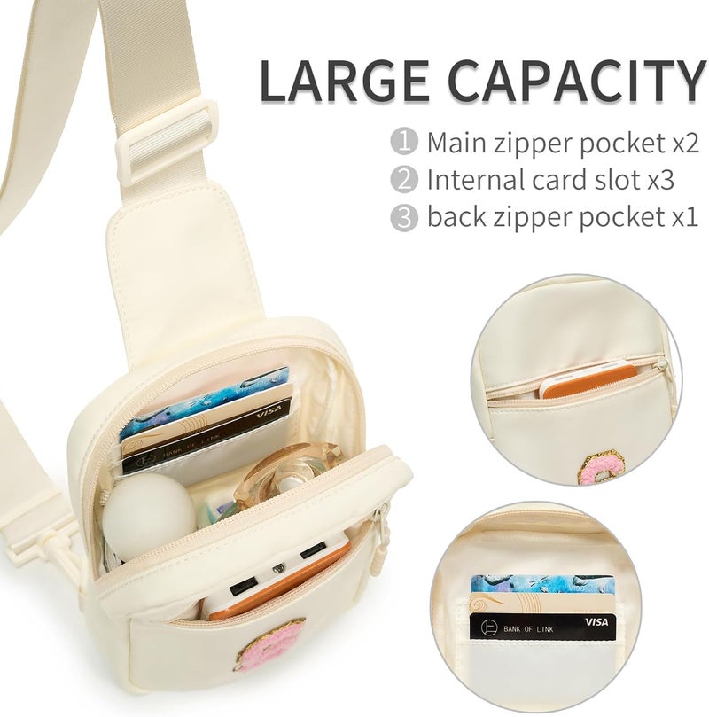 cotmcor Store Valentines Day Gifts for Kids: Fanny Pack Birthday Gift for 8 9 10 11 12 Year Old Teen Girls Trendy Stuff, Preppy Colorblock Crossbody Bag Adjustable Sling Belt Bags Purse for Travel Outdoor - Image 3